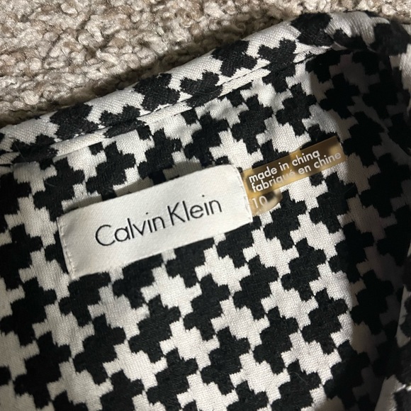Calvin Klein black and white houndstooth dress - Picture 3 of 5